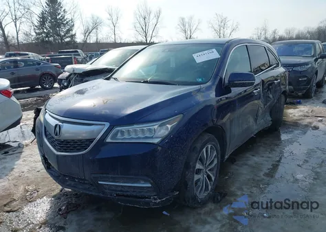 2014 Acura Mdx Technology Pkg W/Entertainment Pkg z USA, uszkodzony, nr VIN 5FRYD4H6XEB037409